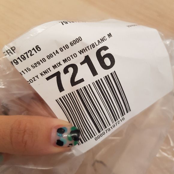 Free People Cozy Knit Mix Moto Jacket Medium UK 12 Ivory Neutral Boho BN - Picture 12 of 12